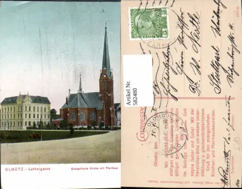 582480,Olmütz Olomouc Luthergasse Evang. Kirche Czech Republic