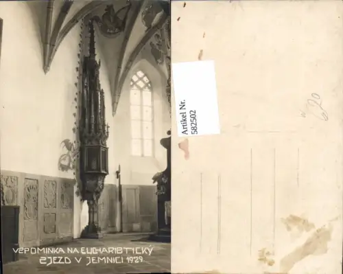 582502,Foto Ak Jemnice Kirche Innenansicht Czech Republic