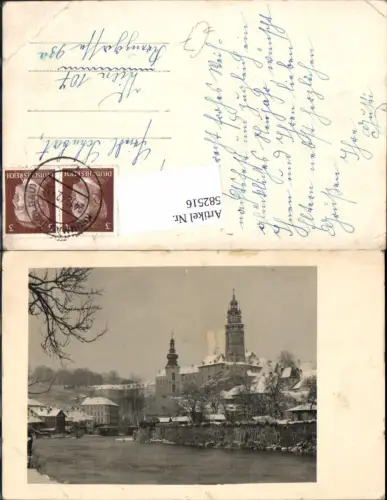582516,Krumau Cesky Krumlov Winteransicht Czech Republic
