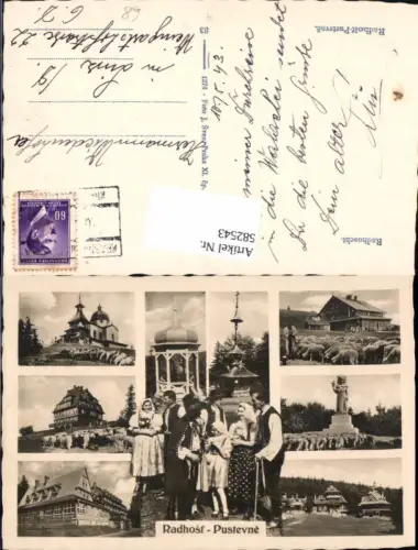 582543,Mehrbild Ak Roznov pod Radhostem Radhoscht Pustevne Volkstypen Tracht Schäfer Czech Republic