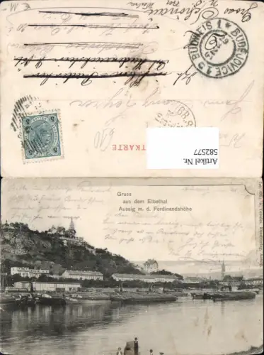 582577,Litho Elbethal Usti nad Labem Aussig m.d. Ferdinandshöhe Czech Republic