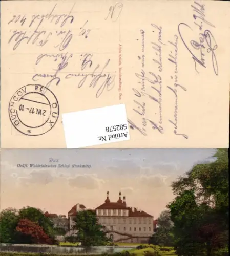 582578,Duchcov Sux Schloss Parkseite Czech Republic
