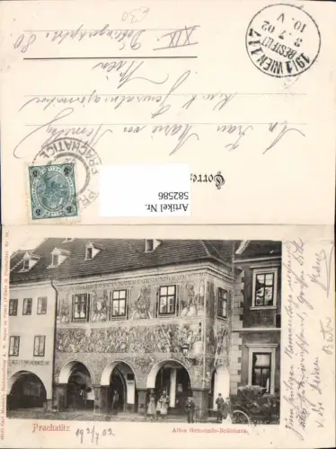 582586,Prachatice Prachatitz Altes Gemeinde-Bräuhaus 1902 Czech Republic