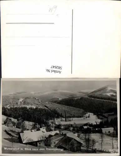 582647,Korenov Wurzelsdorf Blick n. d. Riesengebirge Winteransicht Czech Republic