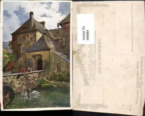 640684,Künstler Ak Freiwaldau Fürstbischöfliches Schloss pub Deutscher Schulverein 426