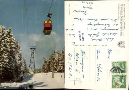 644448,Krkonose Ianovka na Cernou horu Gondel Seilbahn Riesengebirge
