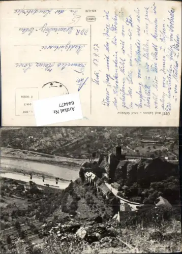 644477,Usti nad Labem hrad Strekov Schreckenstein Aussig an der Elbe
