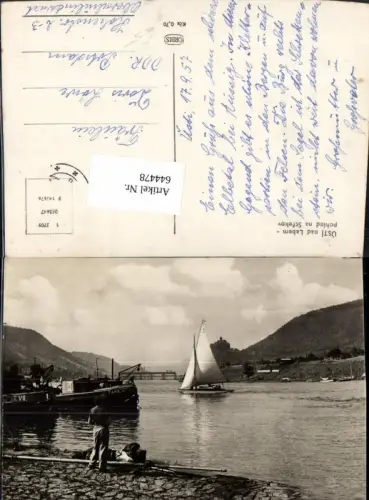 644478,Usti nad Labem hrad Strekov Schreckenstein Aussig an der Elbe Segelschiff