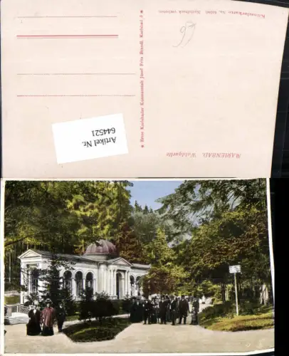 644521,Künstler AK Marienbad Marianske Lazne Waldquelle Quelle