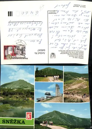 649247,Mehrbild Ak Snezka Nejvyssi vrchol Krkonos Schneekoppe Czech Republic