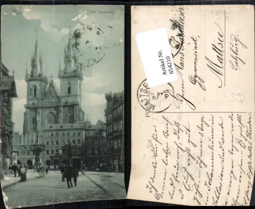 654210,Praha Prag Teinkirche Kirche Stempel Mattsee Czech Republic