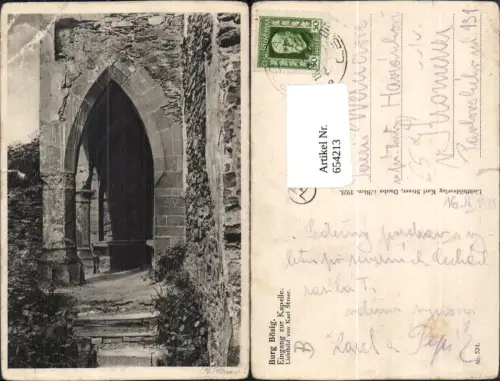654213,Burg Bösig Eingang Kapelle Bezdez Czech Republic