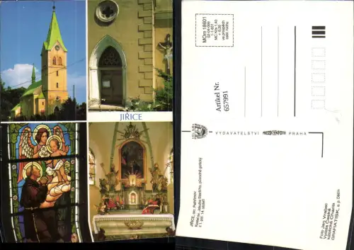 657991,Mehrbild Ak Jirice okr. Pelhrimov Kostel sv. Jakuba Starsiho Kirche Altar