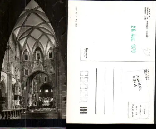 663435,Trebic Bazilika sv. Prokopa interier stredni lodi Czech Republic