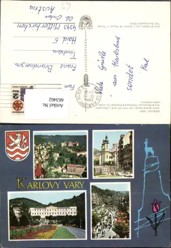 663462,Mehrbild Ak Karlovy Vary Karlsbad Czech Republic