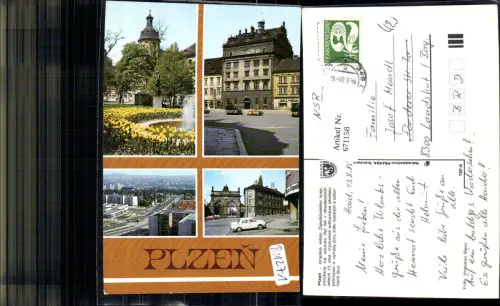 671158,Mehrbild Ak Pilsen Plzen Czech Republic