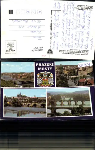 671233,Mehrbild Ak Prag Praha Prazsky hrad a Karlovym mostem Czech Republic