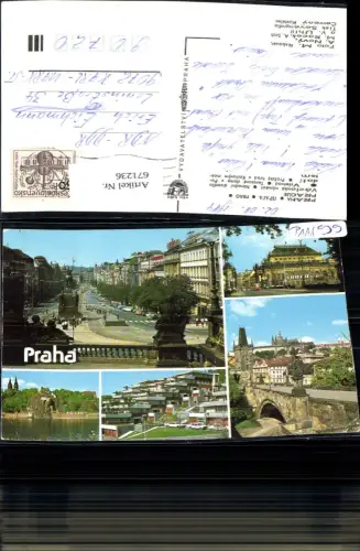 671236,Mehrbild Ak Prag Praha Vaclavske namesti Vysehrad Czech Republic