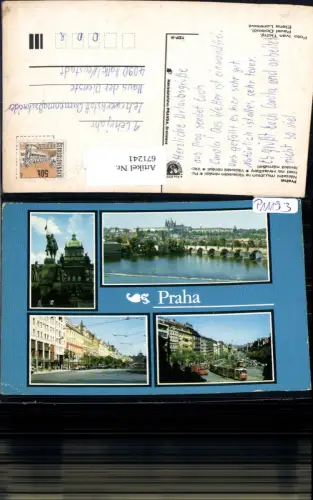 671241,Mehrbild Ak Prag Praha Narodni muzeum na Vaclavskem namesti Czech Republic