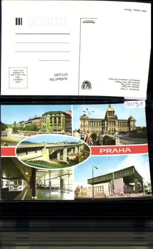 671243,Mehrbild Ak Prag Praha Prague Brücke Straßenbahn Czech Republic