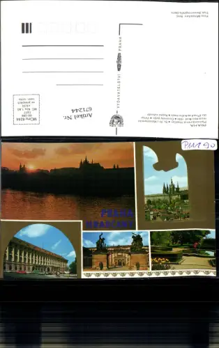671244,Mehrbild Ak Prag Praha Panorama Hradcan Cerninsky palac Czech Republic