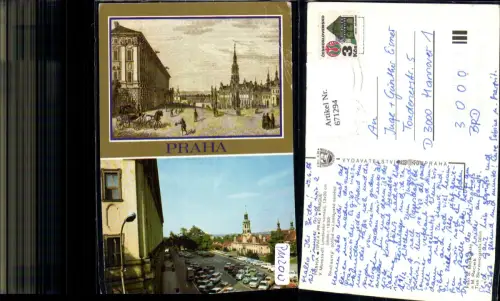 671294,Mehrbild Ak Prag Praha Künstler V. Morstadt Loretanske namesti Czech Republic