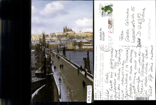 671297,Prag Praha Karluv most vltava mala strana prazsky hrad Brücke Burg Czech Republic