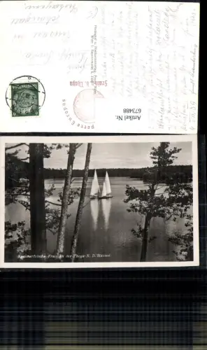 673488,Foto Ak Frain a. d. Thaya Stausee Segelboote Segeln Vranov n. Dyji