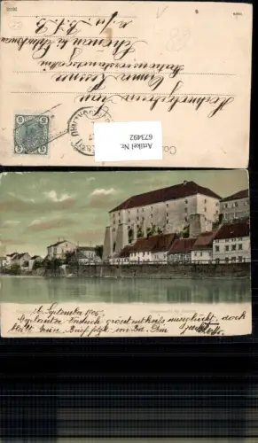 673492,Kaaden Seitenansicht der Kaserne Kadaň Kadan