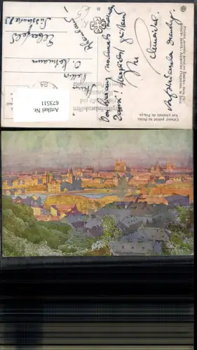 673511,Künstler Ak Celkovy pohled na Prahu Vue generale de Prague Prag Praha