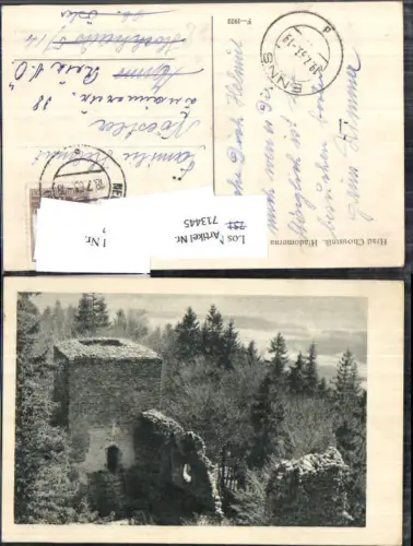 713445 Hrad Choustnik Hladomorna b. Tabor