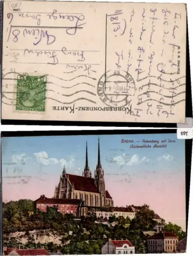 70179,Brünn Brno Petersberg m. Dom 1912