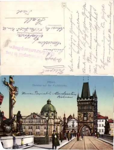 70897,Prag Praha Christus a.d. Karlsbrücke Feldpost Quarantänespital