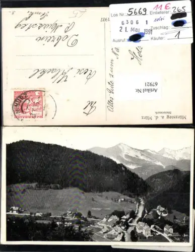 67921,Foto AK Mürzsteg a.d. Mürz Totale