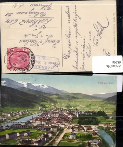 68206,Bruck a.d. Mur Photochromie 1916 Zensur Bruck a.d. Mur