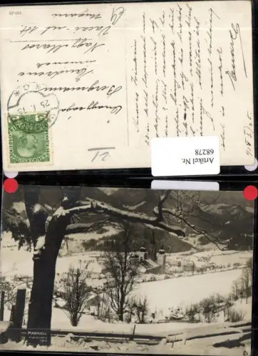 68278,Maria Zell Winterlandschaft Kirche Ortsansicht 1925
