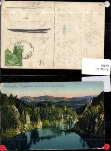 68300,Mariazeller Alpenbahn Stau See Erlaufklause Photchromie