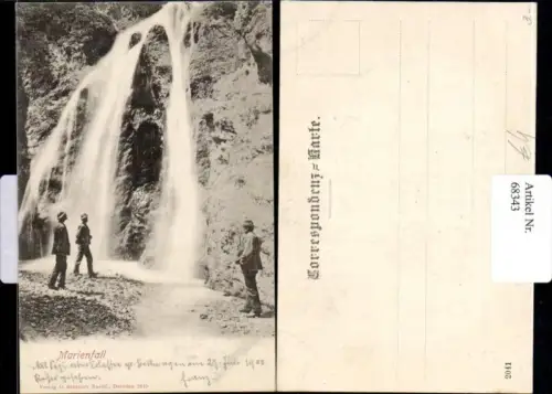 68343,Marienfall 1900 Menschen vor Wasserfall Maria Zell Grünau