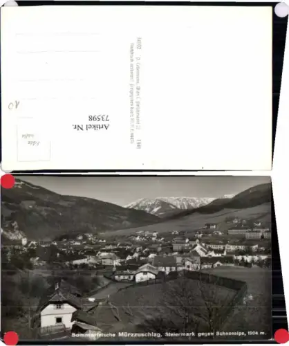 73598,Sommerfrische Mürzzuschlag Teilansicht 1941