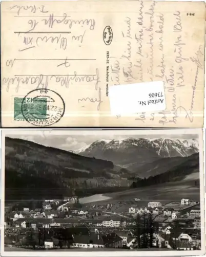 73606,Mürzzuschlag Totale vom Ort 1932