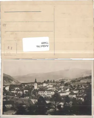 73609,Fotokarte Mürzzuschlag Teilansicht 1930