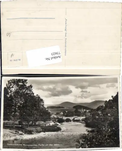 73623,RARE Fotokarte Mürzzuschlag Partie a.d. Mürz