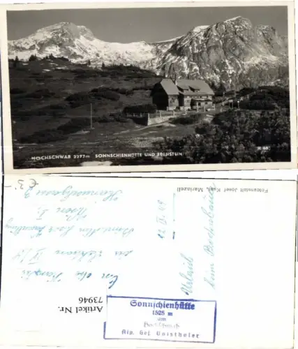 73948,Hochschwab Sonnschienhütte Aflenz Seewiesen