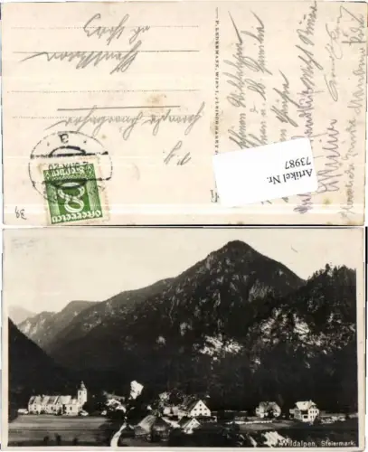 73987,FotoAK Wildalpen Totale vom Ort 1925