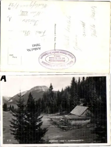 78945,Alpenrosenhütte Sauwand Gußwerk Mariazell RAR