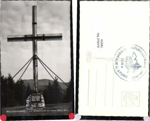 78959,Bürgeralpe b. Aflenz Heldengedenkkreuz