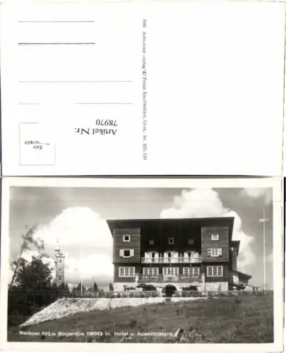78970,Mariazell Bürgeralpe Hotel Aussichtswarte 1941