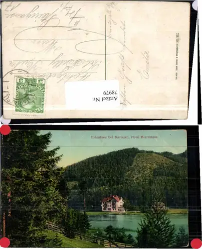 78979,Erlaufsee bei Mariazell Hotel Herrenhaus 1908