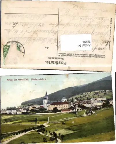 78994,Gruss aus Mariazell Ostansicht 1905