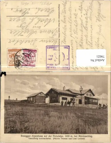 79021,Rosegger Alpenhaus b. Mürzzuschlag 1927 Pretulalpe